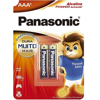 Pilha Alcalina Panasonic AAA 2 Unidades Palito LR03XAB/2B192