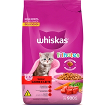 Ração Whiskas Para Gatos Filhotes Sabor Carne e Leite 900g (MP)