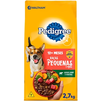 Ração Pedigree Para Cães Adultos Raças Pequenas e Minis Carne e Vegetais 2,7kg (MP)