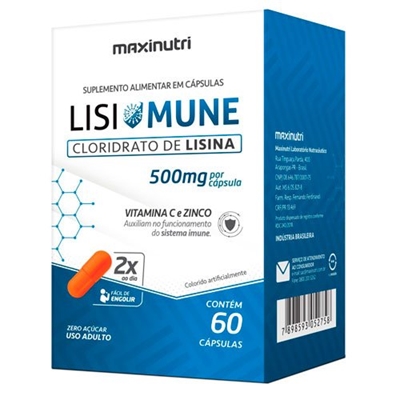 Lisimune 500mg   60 Cápsulas  Maxinutri