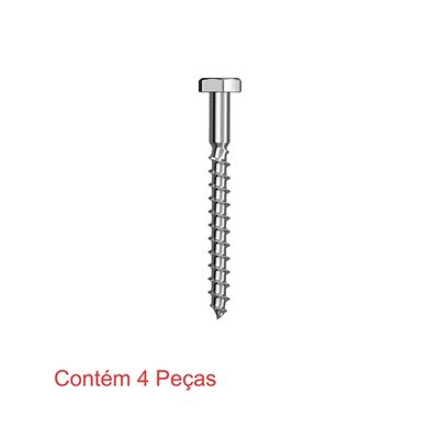 Parafuso Sextavado Sforplast Rosca Soberba 1/4x65" 4 Peças (MP)