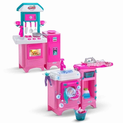 Cozinha/Lavanderia Magic Toys Rosa 8043