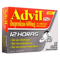 Advil 12h 600mg 12 Comprimidos Revestidos De Liberação Prolongada Haleon