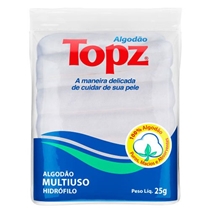 Algodão Topz Multiuso Hidrófico 25g