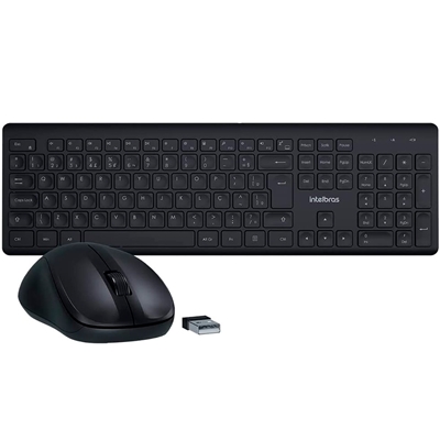 Kit Teclado e Mouse Intelbras Sem Fio Preto CSI50 4294200