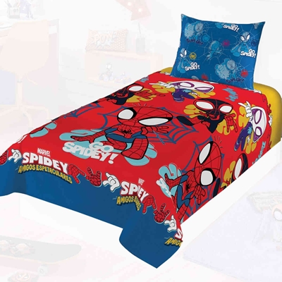 Jogo De Cama Solteiro Lepper 3 Peças Spidey Marvel Microfibra 5972201