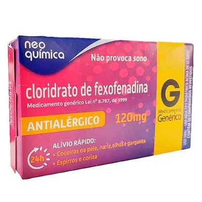 Cloridrato Fexofenadina 120mg  10 Comprimidos Neo Quimica