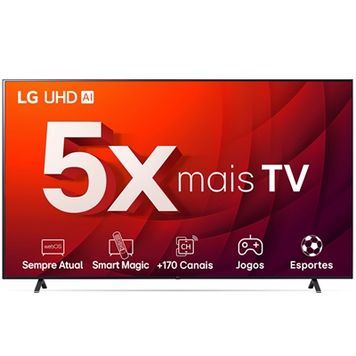 Smart TV LED 55" LG 4K UHD Webos23 WiFi HDR Bluetooth ThinQ AI Google Assistente Alexa - 55UR8750PSA