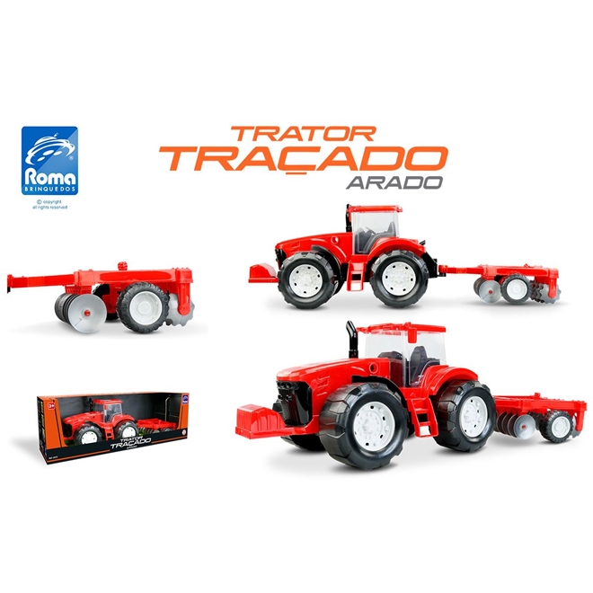 Trator Tracado, Roma Brinquedos