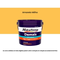 Tinta Acrílica Hidrotintas Econômica Fosca 3L Demais Amarelo Milho (MP)