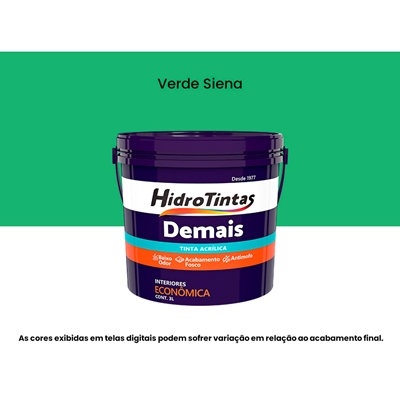 Tinta Acrílica Hidrotintas Econômica Fosca 3L Demais Verde Siena (MP)