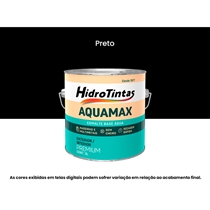 Tinta Esmalte Sintético Hidrotintas À Base D'Água 3L Aquamax Preto (MP)