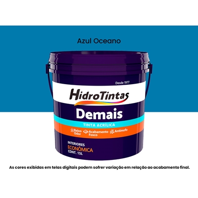 Tinta Acrílica Hidrotintas Econômica Fosca 15L Demais Azul Oceano (MP)