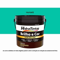 Tinta Acrílica Hidrotintas Standard Semibrilho 15L Brilho e Cor Hortelã (MP)