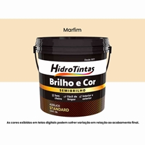 Tinta Acrílica Hidrotintas Standard Semibrilho 15L Brilho e Cor Marfim (MP)