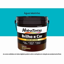 Tinta Acrílica Hidrotintas Standard Semibrilho 15L Brilho e Cor Água Marinha (MP)