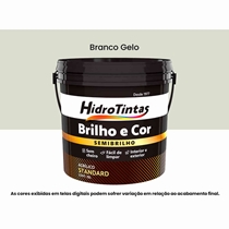 Tinta Acrílica Hidrotintas Standard Semibrilho 15L Brilho e Cor Branco Gelo (MP)