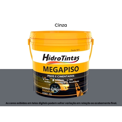 Tinta Acrílica Hidrotintas Premium Fosco 15L Megapiso Cinza (MP)