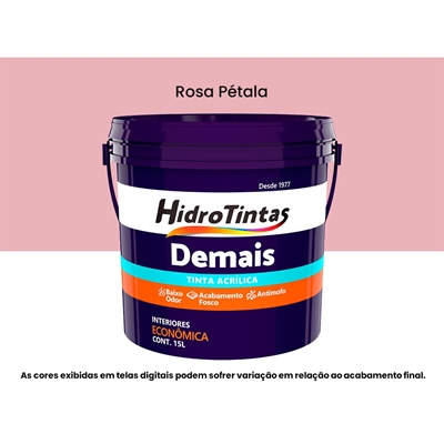 Tinta Acrílica Hidrotintas Econômica Fosca 15L Demais Rosa Petala (MP)