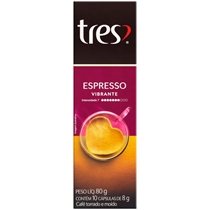 Cápsula de Café 3 Corações Espresso Vibrante 10 Unidades 8g