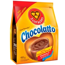Achocolatado em Pó 3 Corações Chocolatto Refil 400g