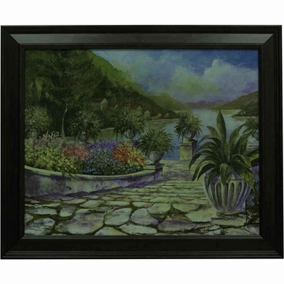 Quadro Latcor Jardim Com Moldura De Madeira 52355