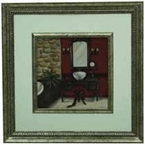 Quadro Latcor Pia Com Moldura De Madeira 71403-TBD