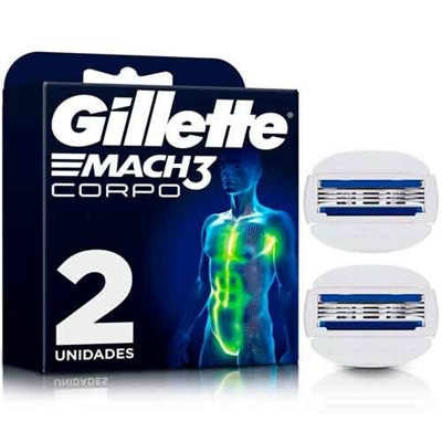 Garga Para Aparelho De Barbear Gillette Mach3 2 Unidades