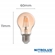 Lâmpada Filamento LED A60 Bivolt 4W 2200K Luz Amarela 2286 - Nitrolux (MP)