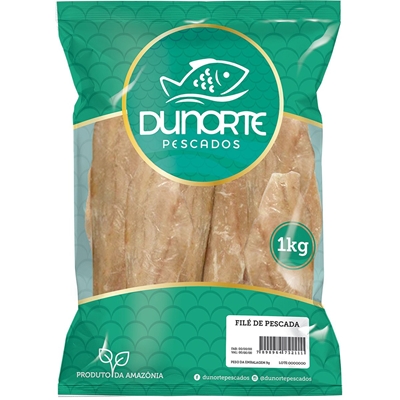 Filé De Pescada Dunorte Pescados Peixe Congelado 1kg