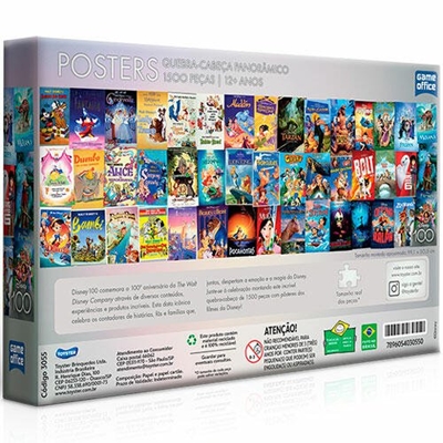Quebra-cabeça Disney Pixar 100 Anos 500 Peças Toyster