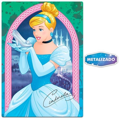 Princesa - Quebra-Cabeça 100 Peças Metalizado - Toyster Brinquedos - Toyster