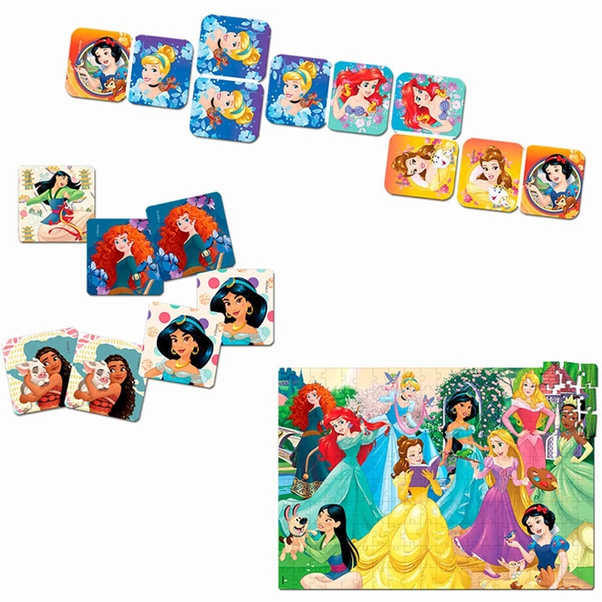 Super Kit - Disney Princesas - QC - Dominó - Jogo da Memória