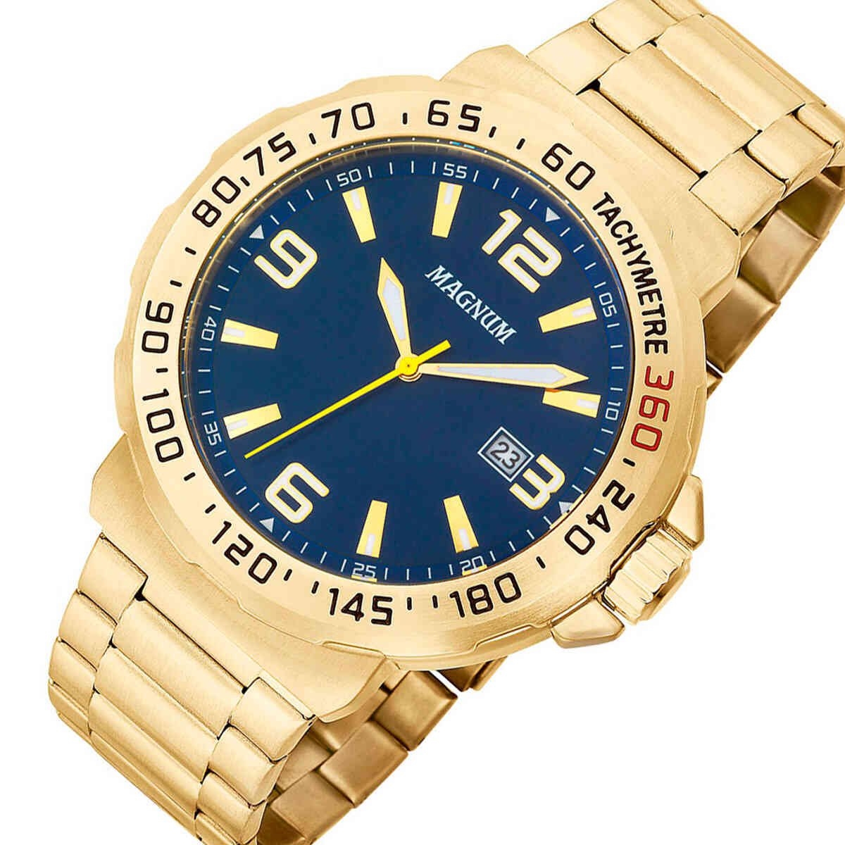 Relógios Web Shop - Loja Oficial Loja Credenciada Relógio Magnum Masculino  Ref: Ma35039a Casual Dourado