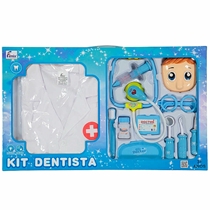 Brinquedo Kit Dentista Fenix Com Jaleco Azul (MP)