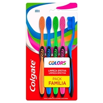 Escova De Dente Colgate Colors  5 Unidades