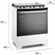 Fogão 5 bocas Electrolux Branco Efficient com Mesa Inox, PerfectCook e VaporBake FE5IB