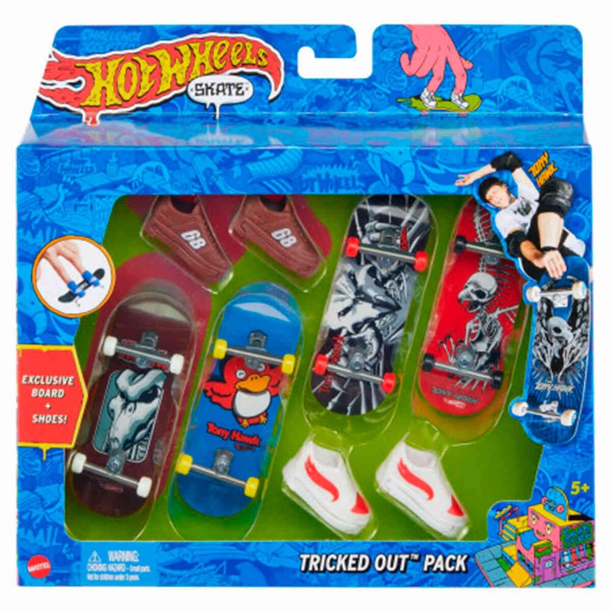 Skate de Dedo com Acessório - Hot Wheels - Tony Hawk - Sortido - Mattel
