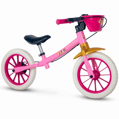 Bicicleta Nathor Balance Princesas Aro 12 Rosa