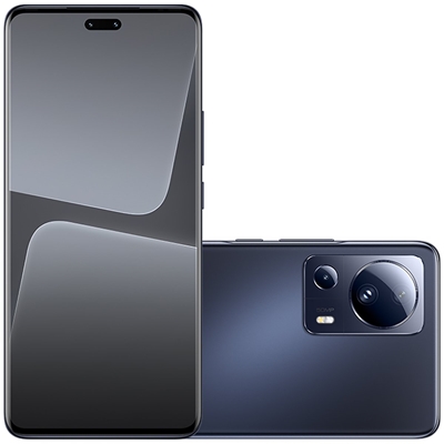 Smartphone Xiaomi 13 Lite 5G Preto 256GB Tela 6.55" Câmera Frontal Dupla 32MP 8GB RAM