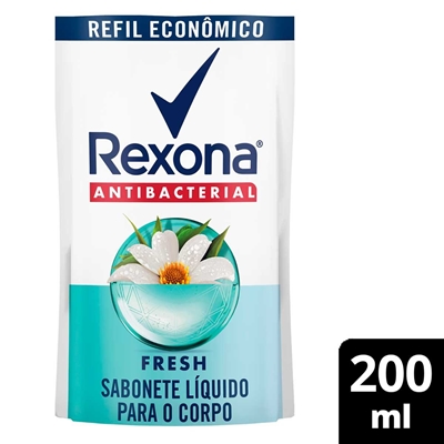 Refil Sabonete Líquido Rexona Antibacterial Fresh 200ml