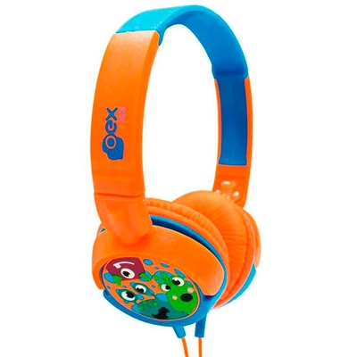 Headphone OEX Infantil Boo Azul e Laranja HP301