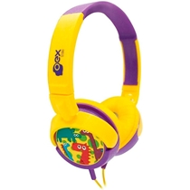 Headphone OEX Infantil Dino Amarelo e Azul HP300