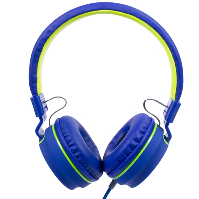 Headphone OEX Infantil Fluor Stereo Com Microfone Azul e Verde HS107