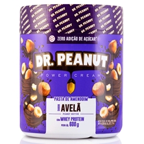 Pasta De Amendoim Dr Peanut Sabor Avelã Com Whey Protein 600g
