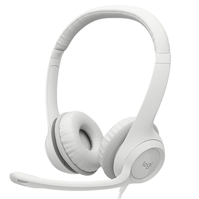 Headset Logitech Com Fio Branco H390