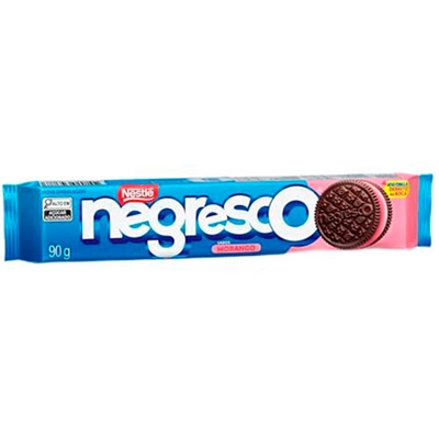 Biscoito Nestlé Negresco Recheado Morango 90g