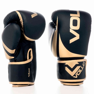 Luva De Boxe Vollo Training 14 OZ Dourado VFG802-14