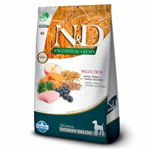 Ração N&D Ancestral Grain Cães Adultos Raça Média Carne 15kg (MP)