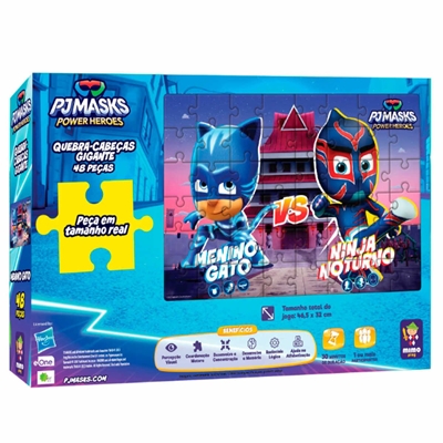 PJ Masks - QUEBRA CABEÇA CORIJUTA - Mimo Play - Mimo Toys